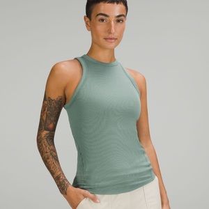 Lululemon hold tight tank top tidewater teal size 6